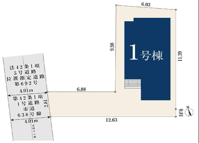 三鷹市中原1丁目 京王線 仙川駅 新築戸建の区画図