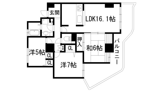 【間取り】 | 花のみち2番館