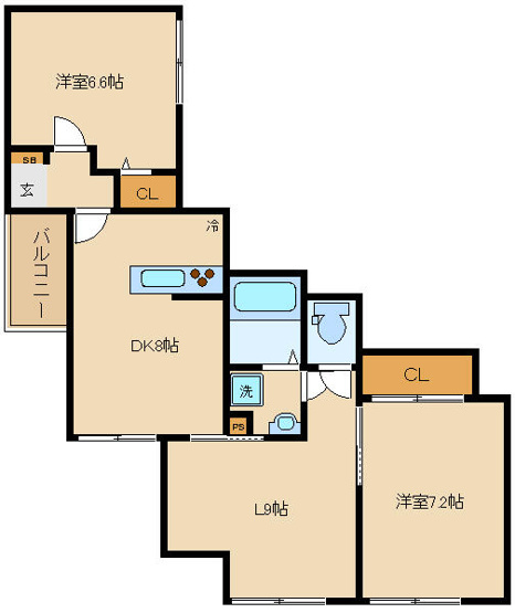 【間取り】 | 戸越Ｂ．Ｉ．Ｇ．　ＲＥＳＩＤＥＮＣＥ