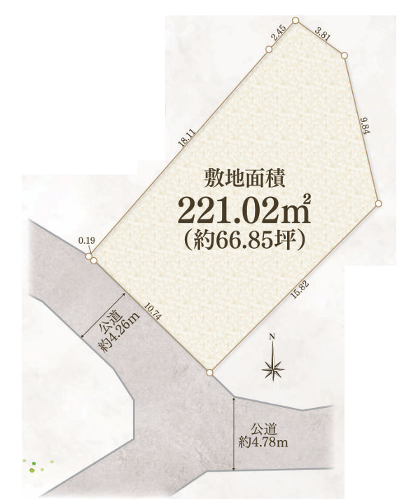 新宿区西新宿５丁目売地の土地図