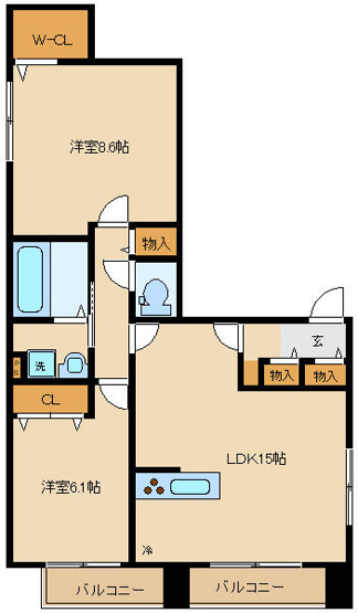 【間取り】 | 戸越Ｂ．Ｉ．Ｇ．　ＲＥＳＩＤＥＮＣＥ