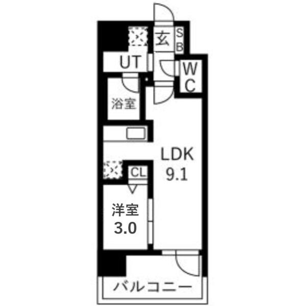 ソルテラスUMEDA NORTHの間取り
