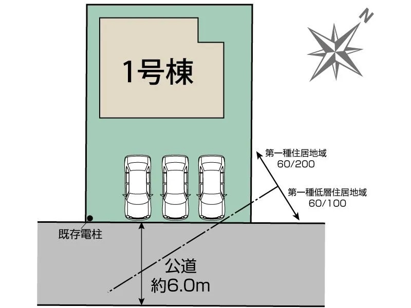 [新築住宅] 深谷市桜ケ丘 全1棟の区画図