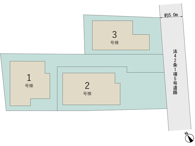 千葉市花見川区検見川町５丁目の区画図