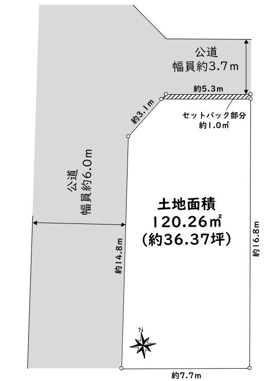 明石市本町２丁目土地の土地図