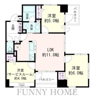 【間取り】 | ラ・フォルム池尻大橋
