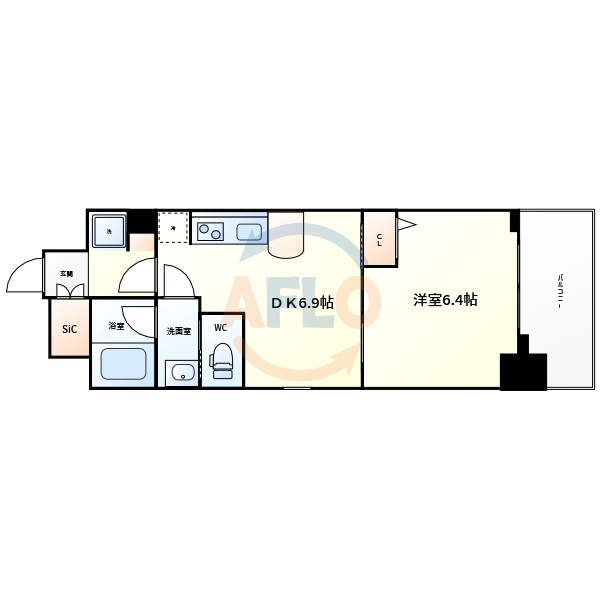 エステムコート心斎橋ＥＡＳＴⅡラヴァンツァの間取り|エステムコート心斎橋ＥＡＳＴIIラヴァンツァ　間取り