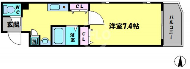 MARION KITAHORIE ANNEXの間取り|MARION KITAHORIE ANNEX(旧オーキッドコート北堀江アネックス）　開放感ある間取り