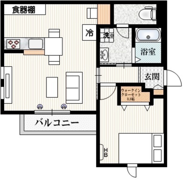 プランドール　羽衣のその他|家具設置イメージ　※実際には家具は設置されません。