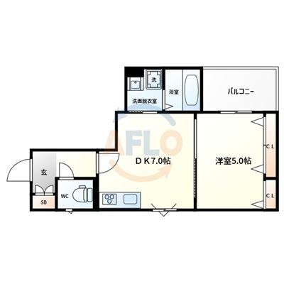 ラモーナ玉出東Ⅱの間取り|ラモーナ玉出東Ⅱ　間取り