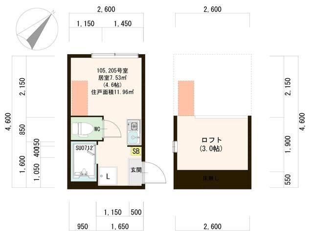 Ｆｉｎｅ　ＲｅｓｉｄｅｎｃｅＮ１７　階段下物置　ミニ冷蔵庫の間取り