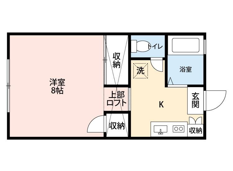 丘の上のアトリエの間取り