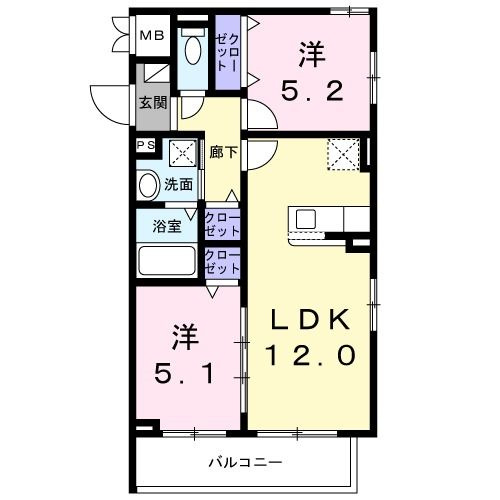 メゾン　アイティー　ジャックの間取り