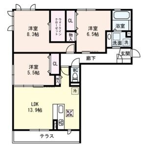 【間取り】 | MIRAI ARK KITENO | お部屋の間取り図です。