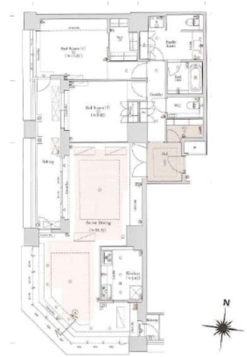 グランフロント大阪オーナーズタワー　扇町小学校区の間取り|グランフロント大阪オーナーズタワー　開放感ある間取り