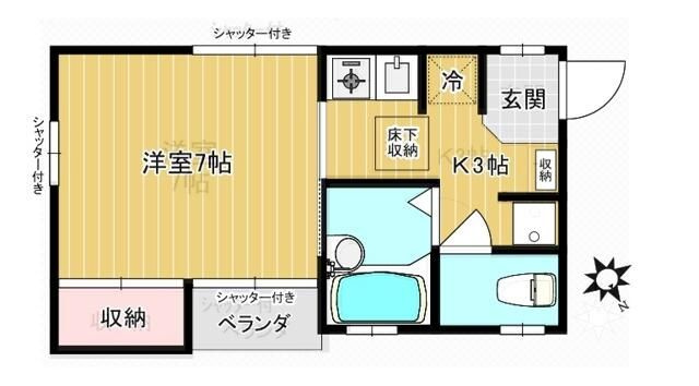 竹田ハイツの間取り