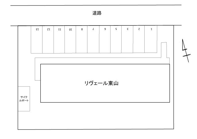 リヴェール東山の駐車場