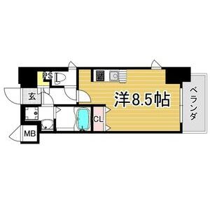 神戸市中央区生田町４丁目の賃貸マンションの間取り