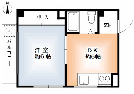 神戸市中央区生田町１丁目の賃貸マンションの間取り