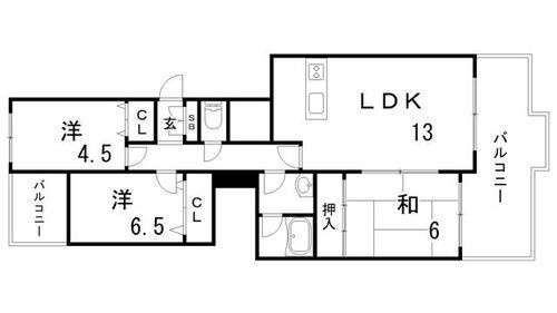 シティハイツ諏訪山の間取り