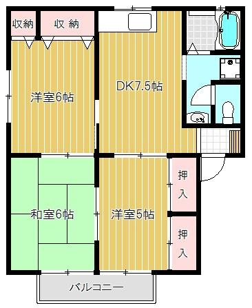 グリーンシャルマン　Ｃ棟の間取り