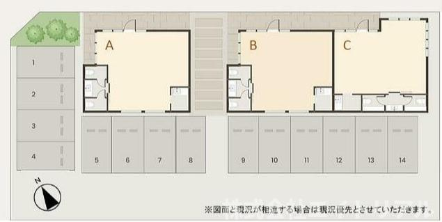 刈谷市松栄町3丁目　貸店舗・事務所の区画図