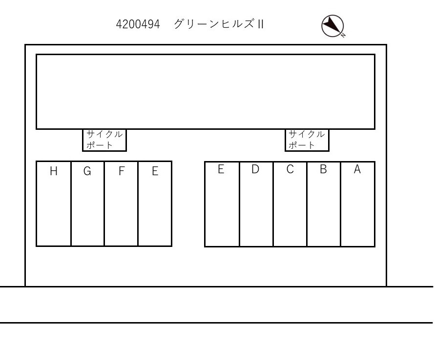 グリーンヒルズⅡの駐車場