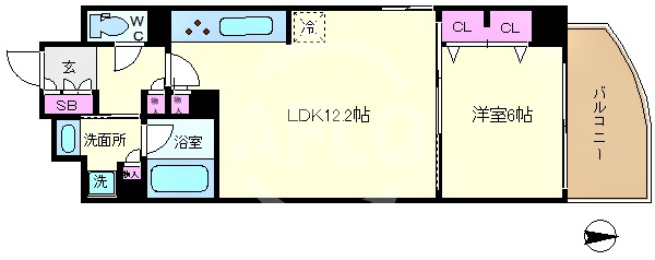 プレサンスロジェ堺筋本町の間取り|プレサンスロジェ堺筋本町　間取り
