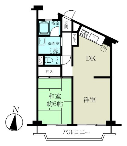 サニーライフ久米川の間取り|2DK