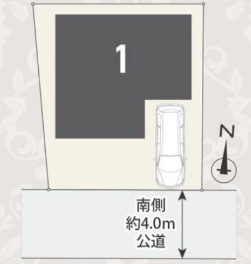 世田谷区北烏山　建築条件なし売地の土地図