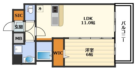 プレサンス梅田東クォーレの間取り