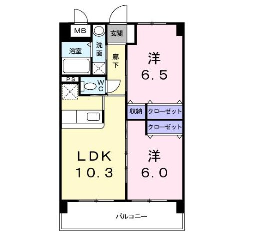 エヴァーグリーンＮの間取り
