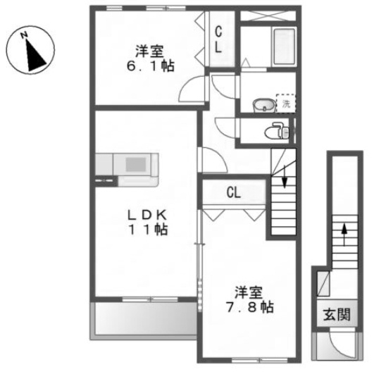 【間取り】 | ミルキーウェイⅢ