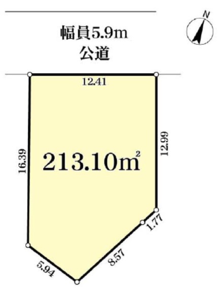世田谷区瀬田5　建築条件なし売地の土地図