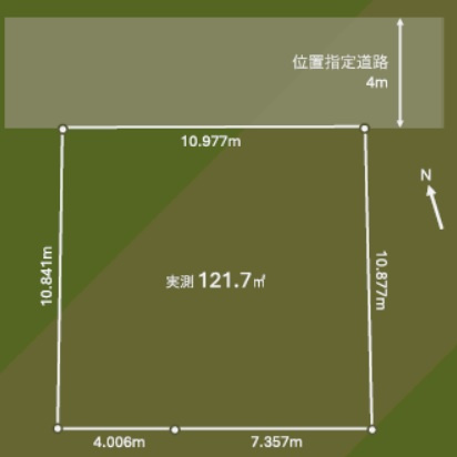 世田谷区等々力　建築条件付売地の土地図