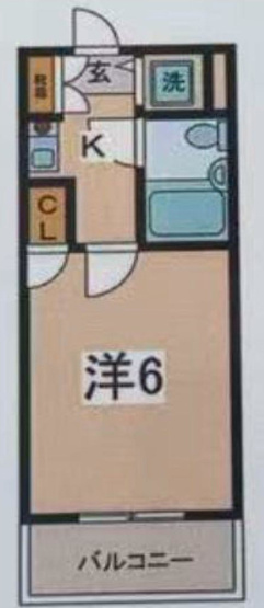 【間取り】 | ワコ一レ相武台前 | 1Kは、キッチンと居室が分かれているため、生活空間にメリハリをつけられますね。料理の臭いが気になりにくく、来客時にもプライベート空間を確保しやすい点が魅力ですね。一人暮らしでも快適な生活を送れますよ。