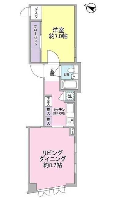 スカラすくも　礼金0　角部屋　駅近の間取り