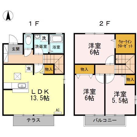 ヴィレッジ札場 B棟の間取り