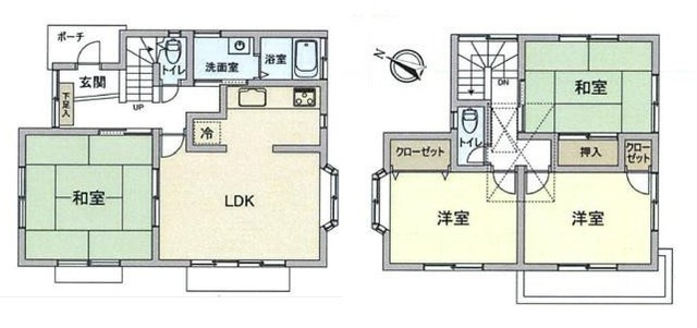 鶴ヶ島市上広谷　中古の間取り