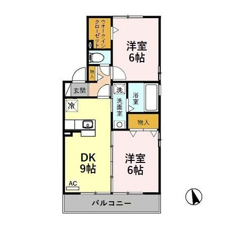 リビングタウン赤祖父　Ｃの間取り