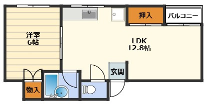 ハイツ浮田の間取り|間取り