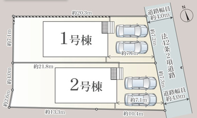 【区画図】 | 沼津市大諏訪 10期 新築一戸建て 2号棟 | 2号棟の区画図です