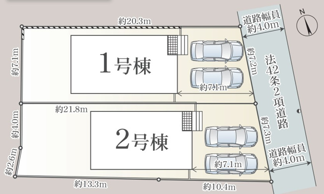 【区画図】 | 沼津市大諏訪 10期 新築一戸建て 2号棟 | 2号棟の区画図です