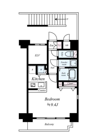 千代田区岩本町２丁目の賃貸マンションの間取り
