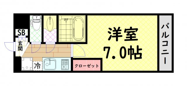 【間取り】 | Luxe西長堀