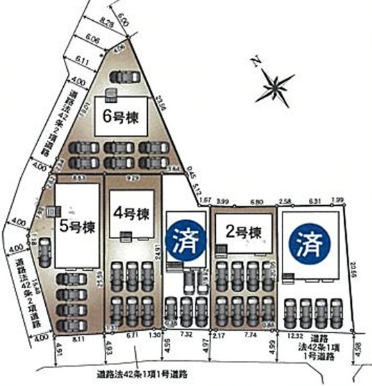 【間取り】 | 浜松市中央区篠原町 新築建売 6号棟 | 6号棟の区画図です