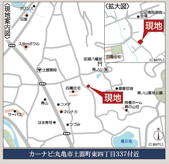 丸亀市土器町東４丁目の新築一戸建の地図