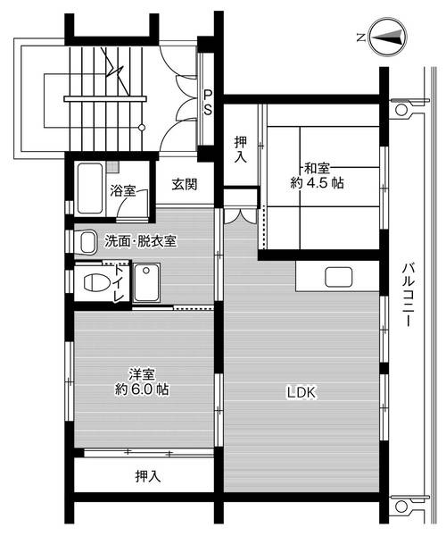 ビレッジハウス希望ヶ丘1号棟の間取り