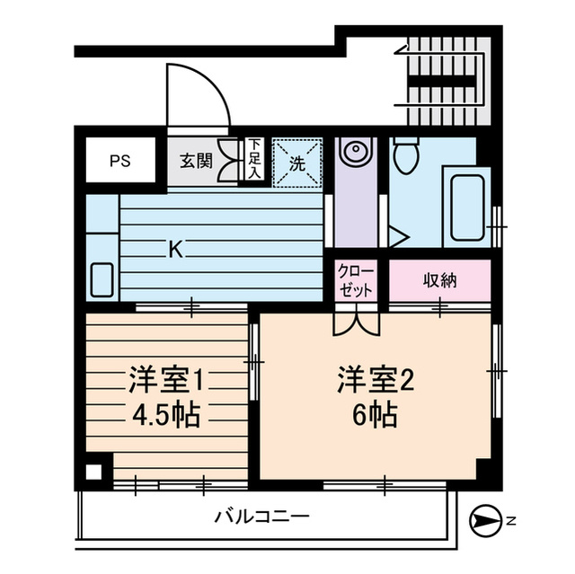 Ｚマンションの間取り