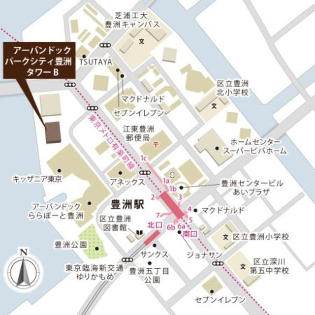 アーバンドックパークシティ豊洲　タワーＢの地図